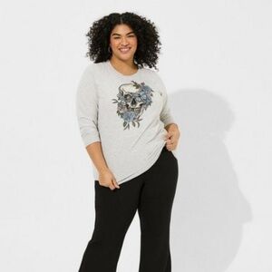 Embellished Skull French Terry Sweatshirt